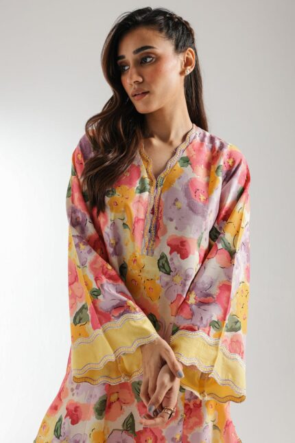 Pakistani Ethnic Floral Kurta