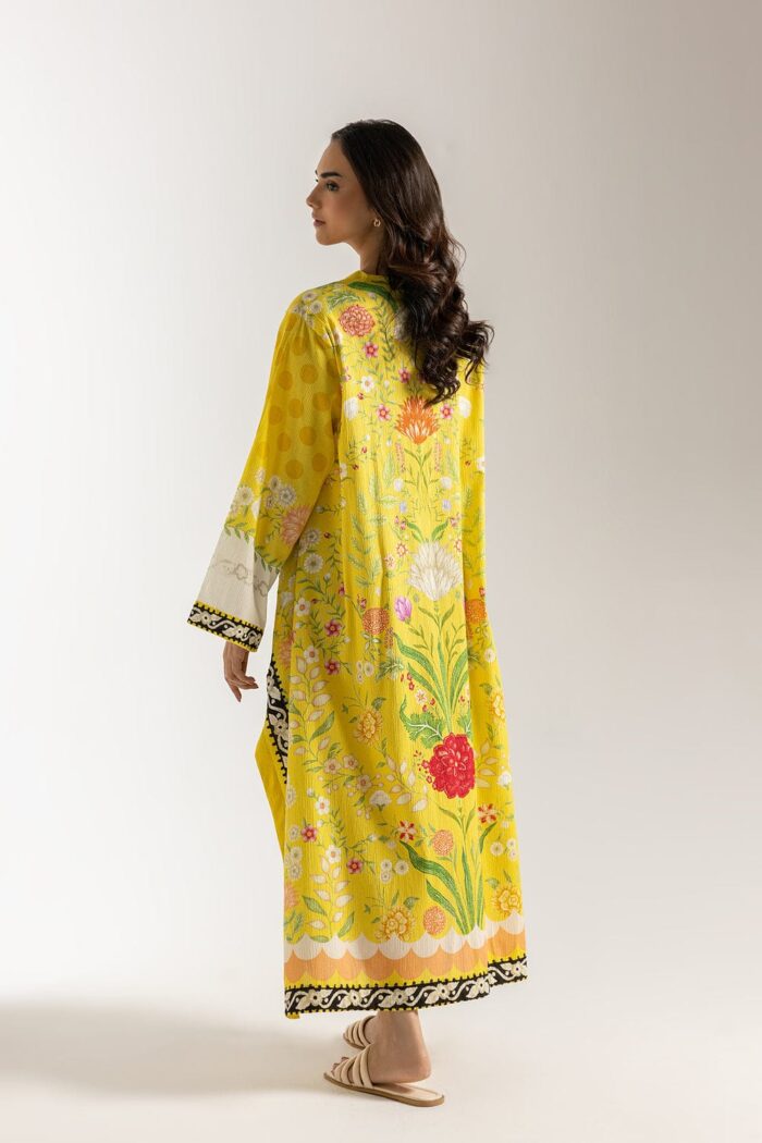 Pakistani Ethnic Yellow Kaftan - Image 3